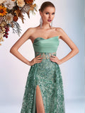 Women's Elegant Strapless Formal Gown - Mermaid Party Dress with Open Back, Machine Washable Evening Gala, Wedding & Prom Dress in Elegant Special Collection, Glamorous Design, Highquality Stitching, Fitted Silhouette